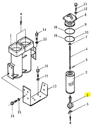 Клапан фильтра трансмиссии 175-49-25530 Клапан фильтра трансмиссии 175-49-25530