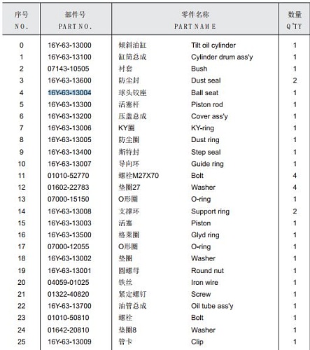 Опора шарового шарнира 16Y-63-13004 Опора шарового шарнира 16Y-63-13004